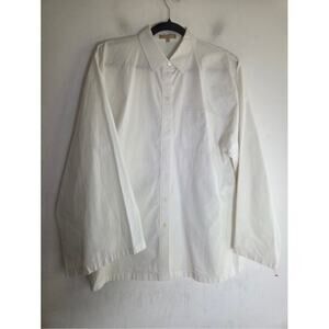 Michael Kors Collection White Button Up 100% Cotton Poplin Oversize Blouse sz 6